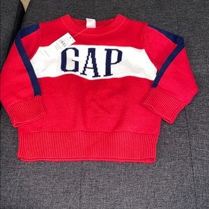 Navy, white and red gap sweater, new with tags.